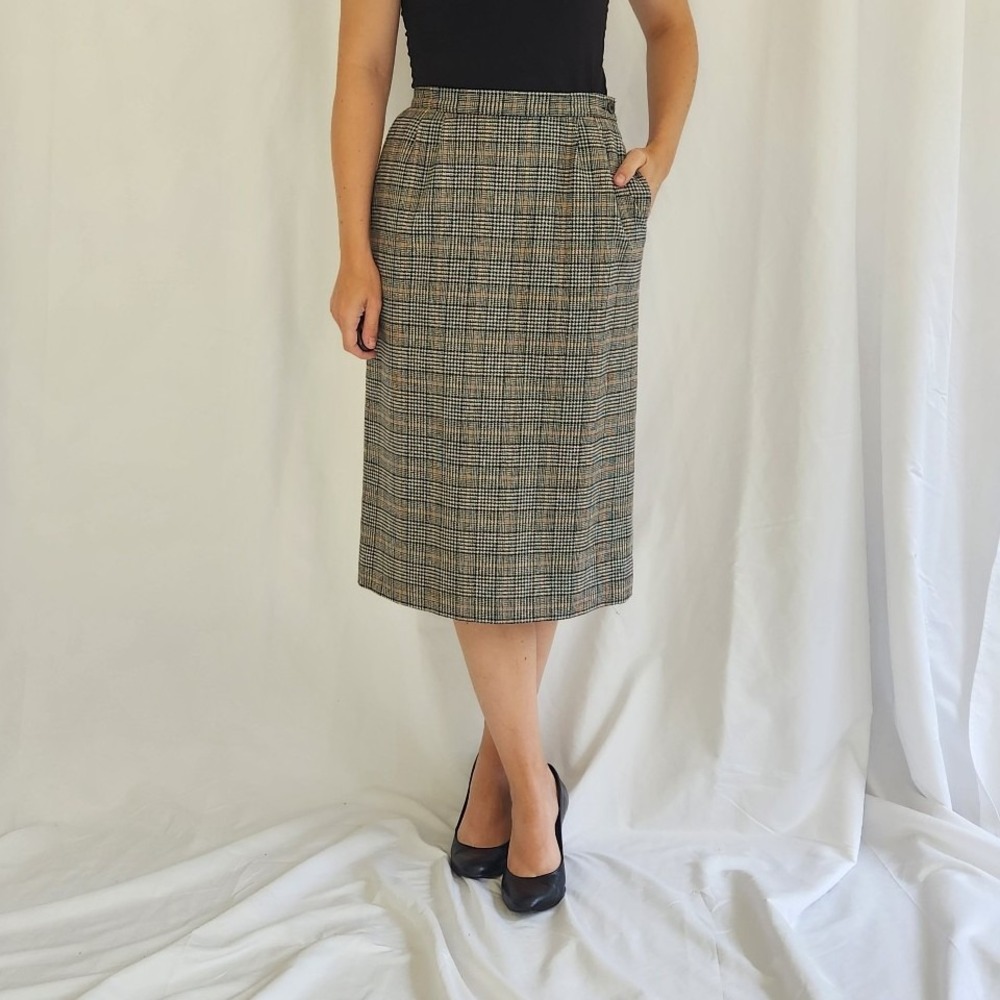 80s Pendleton Pencil‎ Skirt